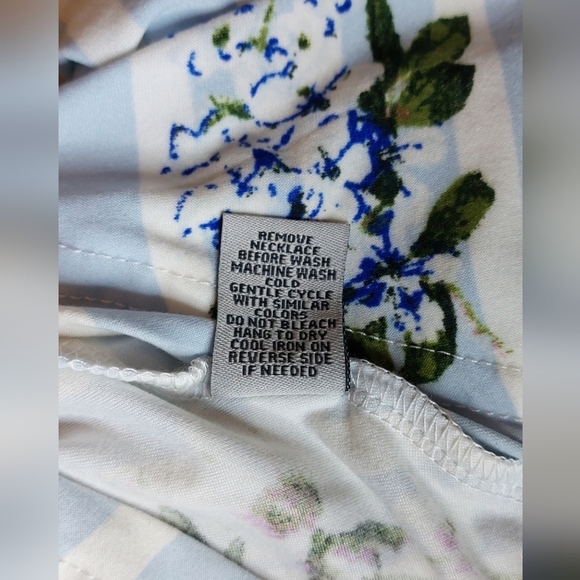 J for Justify Stripes Floral Buttery Soft Knit A-Line Dress Size 3X Boho Casual - Picture 7 of 10